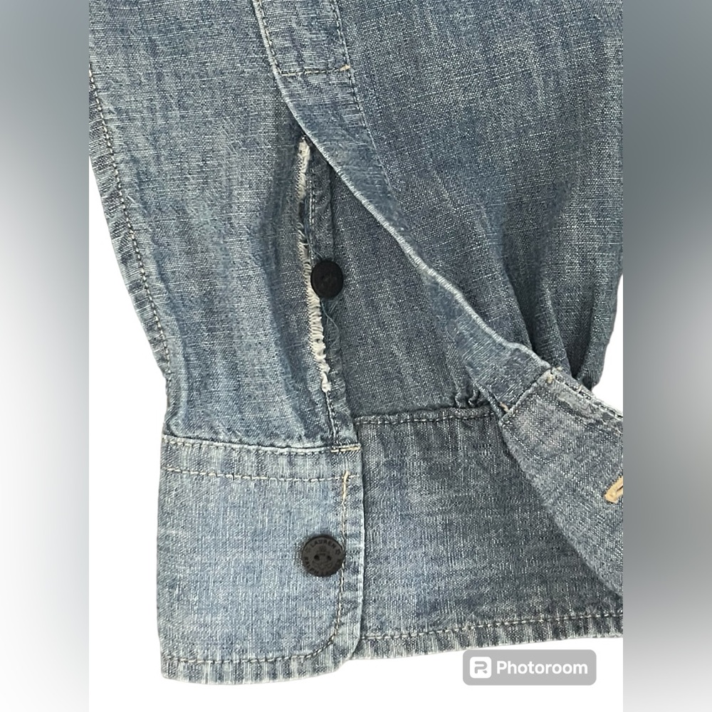 Lauren Ralph Lauren Denim Button Up Shirt Dress Size L - Picture 7 of 9